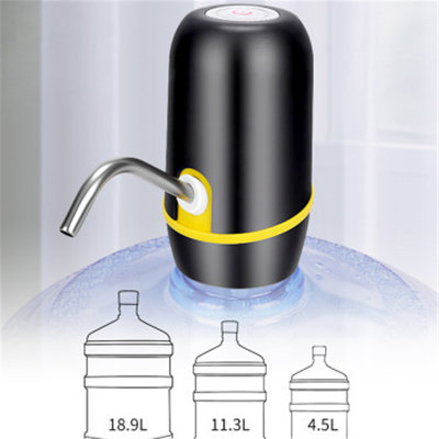美洛思电动抽水器办公室纯净水桶吸水器旅行便携自动桶装水出水器(黑色 版本)