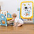 儿童画板涂鸦家用写字板磁性画架白板宝宝座椅塑料收纳绘本书架(【组合三】龙猫画板【格陵兰绿】 默认版本)第3张高清大图