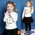 JELISPOON吉哩熊韩国童装冬季新款女童小巧可爱飞边T恤(110 乳白色)第3张高清大图