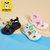 巴布豆童鞋夏季新款包头凉鞋男童女童软底舒适沙滩鞋(30 黑黄)第4张高清大图
