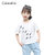 CaldiceKris（中国CK）女童印花黑色羽毛字母T恤（有口袋）CK-FS3270(白色 130)第4张高清大图
