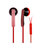 硕美科 声丽 MX190i 耳塞式通讯耳机带话筒 时尚潮流 (红色)第5张高清大图