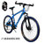 耐嘛山地车自行车男女款zxc禧玛诺双碟刹铝合金您的悍血宝马(蓝色 高碳钢标配)第5张高清大图