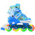 乐士/ENPEX溜冰鞋儿童全套装 儿童轮滑鞋 可调伸缩滑冰鞋男女直排轮 全闪光PU轮172(蓝色 M码（35-38）)第4张高清大图