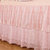 囍人坊  全棉韩版公主蕾丝床裙单件纯棉床套床单夏季防滑床罩1.5m1.8米床(粉玉世家 180*200)第3张高清大图