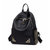 薇米儿女式双肩包韩版新款女士背包简约休闲旅行包书包(黑色)第2张高清大图