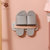 日本AKAW爱家屋多米诺浴室鞋架卫生间免打孔壁挂式门户鞋子收纳架(白色+粉色)第5张高清大图