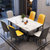 恒兴达 岩板餐桌现代简约家用小户型长方形餐厅北欧西餐桌椅组合(1.6米-岩板 一桌四椅)第3张高清大图