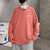 纯棉长袖T恤男秋季新款圆领上衣服青少年纯色体恤打底衫潮2326(红色 XL(建议120斤-135斤))第3张高清大图