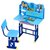 儿童学习桌小学生家用写字桌写作业桌椅可升降儿童书桌小孩写字台(湖蓝色)第5张高清大图