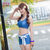 莉菲姿  韩国性感分体两件套泳衣运动休闲款 女式泳衣温泉泳衣(蓝色 XL)第4张高清大图