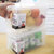 大容量厨房冰箱保鲜盒塑料带手柄长方形食品收纳盒大号带盖储物盒(粉色盖子+透明盒子（买1送1） 默认版本)第3张高清大图