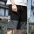 2020夏季新款男士休闲裤子男韩版潮流五分裤黑色短裤男宽松 BKL-K521(深灰色 3XL)第4张高清大图