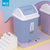 茶花桌面小垃圾桶小号迷你家用卫生间带盖有盖厨房卧室桌上的桌用(小号5L (浅蓝）1个)第2张高清大图