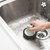 日本AKAW爱家屋浴室瓷砖浴缸带手柄海绵擦厨房多功能清洁刷灶台刷(粉色)第5张高清大图