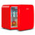小冰箱BC-45Y复古圆弧冰箱迷你家用宾馆饮料化妆品小冰箱 白色(红色 45)第5张高清大图