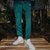 Adidas/阿迪达斯官方三叶草休闲男子时尚运动裤子训练宽松收口束脚长裤 EJ9701(EJ9701/绿色 XS)第2张高清大图