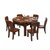 永岩钢木 实木餐桌可折叠现代家具伸缩圆形吃饭桌 YY-0110(桃木色)第5张高清大图