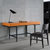 爱菲利娅  现代简约书桌电脑台式桌家用写字台梳妆台书房家具(橙色 默认)第3张高清大图