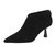 SUNTEK欧洲站女鞋2021秋季新款欧货尖头细跟高跟鞋性感短靴裸靴女潮(34 黑色绒里)第9张高清大图