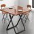 TIMI 现代折叠桌椅 家用小户型折叠桌 阳台桌椅(深棕色 60圆桌一桌二椅)第10张高清大图