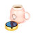 带盖加杯刷镜面办公杯茶杯咖啡杯水杯陶瓷杯情侣马克杯(NOKA-10645粉 默认)第4张高清大图