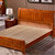 亿景鸿基 中式现代家具实木床单人床双人床  不含床头柜橡木床 YSMC062(海棠色 1500)第3张高清大图