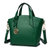 新款头层牛皮女士手提包包 时尚潮流单肩斜挎女包 H6877(绿色)第2张高清大图