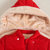 婴儿连体衣秋冬装宝宝衣服0-3-6个月套装加厚新生儿网红外出抱衣(红色 90cm)第5张高清大图