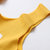 贝壳元素宝宝套装 春装新款女童童装儿童荷叶袖T恤背带裙tz3827(90 条纹衣黄裙)第3张高清大图