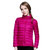 羽绒服旅行运动女士超轻立领薄款羽绒服加宽加大羽绒服9062(粉红色 XL)第4张高清大图
