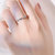 阿玛莎925银戒指情侣戒指镶嵌锆石对戒共渡爱河开口可调节情侣对戒情人礼物(银色)第4张高清大图