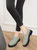 绿色小皮鞋女羊皮软皮女鞋2022年春款复古系带英伦风真皮平底单鞋(40 黑色/5637(跟高4.5cm))第3张高清大图