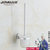 吉派（JiPAi）卫浴太空铝浴室挂件置物架浴巾架毛巾架套装(马桶刷)第3张高清大图