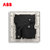 ABB开关插座面板无框轩致系列雅典白墙壁86型插座面板五孔带开关插座3只装 AF225*3第4张高清大图