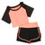 韩版瑜伽服套装女弹力修身速干短袖跑步运动户外健身服两件套女(桔色 XXL)第6张高清大图