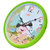 康巴丝时尚创意客厅钟表挂钟静音简约时钟C2246(绿卡通)第2张高清大图