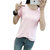 基础款简约百搭女夏纯色上衣短袖T恤(白色（140克） XXL)第5张高清大图
