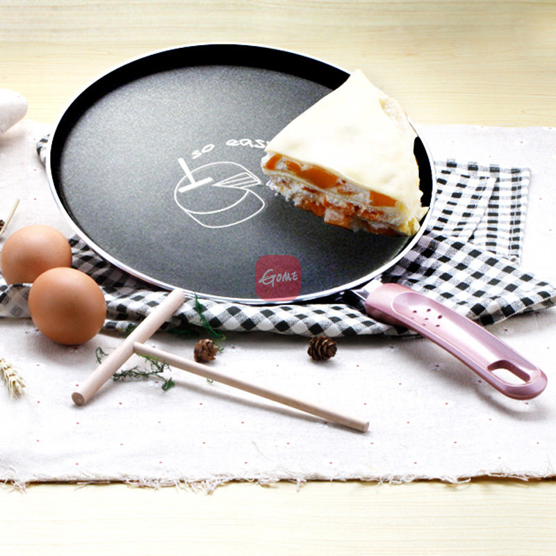 25cm不沾粘锅千层平底不粘锅班戟可丽饼煎饼锅电磁炉煤气通
