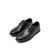 HLA/海澜之家潮流韩版休闲系带皮鞋线条字母青年舒适黑色皮HSXDD3R170A(黑色 38)第2张高清大图
