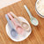 5只小麦秸秆儿童勺子 厨房餐具调羹防烫喝汤勺 学生餐勺(粉色)第2张高清大图