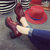 单鞋女新款平底韩版学院风布洛克女鞋复古小皮鞋h040(酒红色 36)第4张高清大图