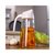 家用自动开合油壶 厨房多用途透明防尘防漏玻璃油瓶调味瓶调料瓶(白色630ML)第3张高清大图