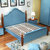 宜捷家居 实木双人床地中海床欧式美式乡村床1.8高箱床卧室家具(排骨床(蓝色) 1.8*2.0M)第3张高清大图