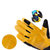 跨境滑雪保暖牛皮手套冬季加厚加绒骑行手套撞色触屏手套防护焊工手套(金黄色+黑色M)第2张高清大图