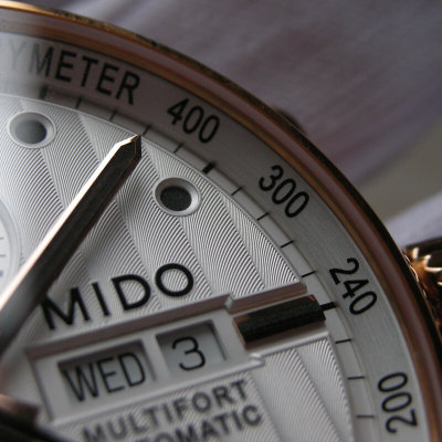 美度（MIDO）手表 舵手系列 男式机械表手表(黑壳黑面黑皮带)
