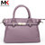 莫尔克（MERKEL）新款欧美时尚女包头层牛皮铂金包手提斜挎包包杀手包(紫色)第3张高清大图