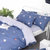 南极人四件套纯棉斜纹印花全棉被套床单式床上用品套件 -北极星(蓝色 北极星)第5张高清大图
