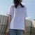 2021年新款短袖t恤女生夏装宽松韩版纯色基础款百搭网红上衣ins潮(紫粉 XL)第5张高清大图