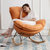 SKYMI网红躺椅阳台家用休闲懒人沙发摇椅午睡摇椅单人客厅沙发(橙色科技布 单人沙发（送脚踏）)第3张高清大图